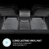 imageBDK Metallic Chrome Car Floor Mats AllWeather Universal Fit Automotive Floor Mats for Cars SUVs Floor Mats for Trucks Car Mats Full Set Front ampamp Rear NonSlip Backing  SilverCharcoal