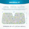 imageBDK Pink Flamingo Floatie Front Windshield Sunshade Accordion Folding Style Auto Shade for Car Truck SUV Van Blocks UV Rays Sun Visor Protector Easy Setup Keeps Your Vehicle Cool  58 x 27 inchesPastel Flowers