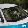 imageBDK Pink Flamingo Floatie Front Windshield Sunshade Accordion Folding Style Auto Shade for Car Truck SUV Van Blocks UV Rays Sun Visor Protector Easy Setup Keeps Your Vehicle Cool  58 x 27 inchesExplore