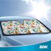 imageBDK Pink Flamingo Floatie Front Windshield Sunshade Accordion Folding Style Auto Shade for Car Truck SUV Van Blocks UV Rays Sun Visor Protector Easy Setup Keeps Your Vehicle Cool  58 x 27 inchesMulticolor