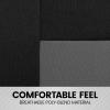 imageBDK PolyPro Car Seat Covers Full Set in Charcoal on Black with Steering Wheel Cover ampamp Seat Belt Pads  Front and Rear Split Bench Car Seat Cover Easy to Install Interior Covers for Auto Truck SUV