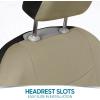 imageBDK PolyPro Seat Covers Full Set in Beige on Black  Front and Rear Split Bench Seat Covers for Cars Easy to Install  Car Accessories for Auto Trucks Van SUVSolid Beige