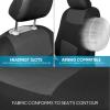 imageBDK PolyPro Seat Covers Full Set in Beige on Black  Front and Rear Split Bench Seat Covers for Cars Easy to Install  Car Accessories for Auto Trucks Van SUVCharcoal Gray