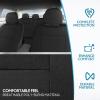 imageBDK PolyPro Seat Covers Full Set in Beige on Black  Front and Rear Split Bench Seat Covers for Cars Easy to Install  Car Accessories for Auto Trucks Van SUVSolid Black