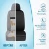 imageBDK PolyPro Seat Covers Full Set in Beige on Black  Front and Rear Split Bench Seat Covers for Cars Easy to Install  Car Accessories for Auto Trucks Van SUVSolid Black
