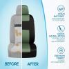 imageBDK PolyPro Seat Covers Full Set in Beige on Black  Front and Rear Split Bench Seat Covers for Cars Easy to Install  Car Accessories for Auto Trucks Van SUVGreen