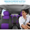 imageBDK PolyPro Seat Covers Full Set in Beige on Black  Front and Rear Split Bench Seat Covers for Cars Easy to Install  Car Accessories for Auto Trucks Van SUVPurple