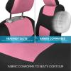 imageBDK PolyPro Seat Covers Full Set in Beige on Black  Front and Rear Split Bench Seat Covers for Cars Easy to Install  Car Accessories for Auto Trucks Van SUVPink