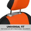 imageBDK PolyPro Seat Covers Full Set in Beige on Black  Front and Rear Split Bench Seat Covers for Cars Easy to Install  Car Accessories for Auto Trucks Van SUVOrange
