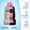imageBDK PolyPro Seat Covers Full Set in Beige on Black  Front and Rear Split Bench Seat Covers for Cars Easy to Install  Car Accessories for Auto Trucks Van SUVPink