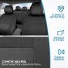 imageBDK PolyPro Seat Covers Full Set in Beige on Black  Front and Rear Split Bench Seat Covers for Cars Easy to Install  Car Accessories for Auto Trucks Van SUVSolid Gray