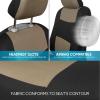imageBDK PolyPro Seat Covers Full Set in Beige on Black  Front and Rear Split Bench Seat Covers for Cars Easy to Install  Car Accessories for Auto Trucks Van SUVBeige