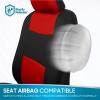 imageBDK PolyPro Seat Covers Full Set in Beige on Black  Front and Rear Split Bench Seat Covers for Cars Easy to Install  Car Accessories for Auto Trucks Van SUVRed