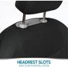 imageBDK PolyPro Seat Covers Full Set in Beige on Black  Front and Rear Split Bench Seat Covers for Cars Easy to Install  Car Accessories for Auto Trucks Van SUVReverse Charcoal