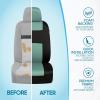 imageBDK PolyPro Seat Covers Full Set in Beige on Black  Front and Rear Split Bench Seat Covers for Cars Easy to Install  Car Accessories for Auto Trucks Van SUVMint