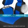 imageBDK PolyPro Seat Covers Full Set in Beige on Black  Front and Rear Split Bench Seat Covers for Cars Easy to Install  Car Accessories for Auto Trucks Van SUVBlue