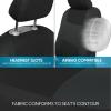 imageBDK PolyPro Seat Covers Full Set in Beige on Black  Front and Rear Split Bench Seat Covers for Cars Easy to Install  Car Accessories for Auto Trucks Van SUVReverse Charcoal