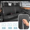 imageBDK PolyPro Seat Covers Full Set in Beige on Black  Front and Rear Split Bench Seat Covers for Cars Easy to Install  Car Accessories for Auto Trucks Van SUVSolid Gray