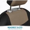 imageBDK PolyPro Seat Covers Full Set in Beige on Black  Front and Rear Split Bench Seat Covers for Cars Easy to Install  Car Accessories for Auto Trucks Van SUVBeige