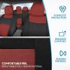 imageBDK PolyPro Seat Covers Full Set in Beige on Black  Front and Rear Split Bench Seat Covers for Cars Easy to Install  Car Accessories for Auto Trucks Van SUVTerracotta