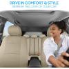 imageBDK PolyPro Seat Covers Full Set in Beige on Black  Front and Rear Split Bench Seat Covers for Cars Easy to Install  Car Accessories for Auto Trucks Van SUVSolid Beige