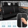 imageBDK PolyPro Seat Covers Full Set in Beige on Black  Front and Rear Split Bench Seat Covers for Cars Easy to Install  Car Accessories for Auto Trucks Van SUVSolid Black