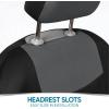 imageBDK PolyPro Seat Covers Full Set in Beige on Black  Front and Rear Split Bench Seat Covers for Cars Easy to Install  Car Accessories for Auto Trucks Van SUVGray