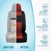 imageBDK PolyPro Seat Covers Full Set in Beige on Black  Front and Rear Split Bench Seat Covers for Cars Easy to Install  Car Accessories for Auto Trucks Van SUVTerracotta