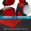 imageBDK PolyPro Seat Covers Full Set in Beige on Black  Front and Rear Split Bench Seat Covers for Cars Easy to Install  Car Accessories for Auto Trucks Van SUVRed