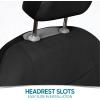 imageBDK PolyPro Seat Covers Full Set in Beige on Black  Front and Rear Split Bench Seat Covers for Cars Easy to Install  Car Accessories for Auto Trucks Van SUVSolid Black