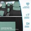 imageBDK PolyPro Seat Covers Full Set in Beige on Black  Front and Rear Split Bench Seat Covers for Cars Easy to Install  Car Accessories for Auto Trucks Van SUVMint