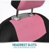 imageBDK PolyPro Seat Covers Full Set in Beige on Black  Front and Rear Split Bench Seat Covers for Cars Easy to Install  Car Accessories for Auto Trucks Van SUVPink