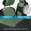 imageBDK PolyPro Seat Covers Full Set in Beige on Black  Front and Rear Split Bench Seat Covers for Cars Easy to Install  Car Accessories for Auto Trucks Van SUVGreen
