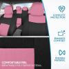 imageBDK PolyPro Seat Covers Full Set in Beige on Black  Front and Rear Split Bench Seat Covers for Cars Easy to Install  Car Accessories for Auto Trucks Van SUVPink