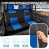 imageBDK PolyPro Seat Covers Full Set in Beige on Black  Front and Rear Split Bench Seat Covers for Cars Easy to Install  Car Accessories for Auto Trucks Van SUVBlue