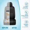 imageBDK PolyPro Seat Covers Full Set in Beige on Black  Front and Rear Split Bench Seat Covers for Cars Easy to Install  Car Accessories for Auto Trucks Van SUVCharcoal Gray