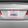 imageBDK Stainless Steel Yellow Gold Sparkly Sparkling Diamond Crystal Bling Premium License Plate Frame Metal Silver Rhinestone for Women Universal Size for Car Truck SUVPink