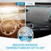 imageBDK USA Good Vibes Beach Sun Visor for Car Windshield Sunshade  Truck Sun Shade Windshield Cover ampamp Accordion Window Cover Car Shield Sun Protector  Dash Protection to Keep Your Vehicle Cool 58quotx27quotGood Vibes
