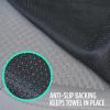 imageBDK UltraFit Towel Cloth Car Rear Seat Bench Cover Moisture Wicking Washable Liquid Water Absorbent Sweat Seat Protector Gym Workout Hiking Running Beach Sports Universal Fit Trucks SUVs VansGray Trim