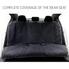 imageBDK UltraFit Towel Cloth Car Rear Seat Bench Cover Moisture Wicking Washable Liquid Water Absorbent Sweat Seat Protector Gym Workout Hiking Running Beach Sports Universal Fit Trucks SUVs VansGray Trim