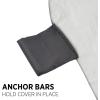 imageBDK UltraFit Towel Cloth Car Rear Seat Bench Cover Moisture Wicking Washable Liquid Water Absorbent Sweat Seat Protector Gym Workout Hiking Running Beach Sports Universal Fit Trucks SUVs VansBlack Trim