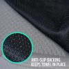imageBDK UltraFit Towel Cloth Car Rear Seat Bench Cover Moisture Wicking Washable Liquid Water Absorbent Sweat Seat Protector Gym Workout Hiking Running Beach Sports Universal Fit Trucks SUVs VansMint Trim