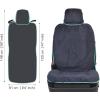 imageBDK UltraFit Towel Cloth Car Rear Seat Bench Cover Moisture Wicking Washable Liquid Water Absorbent Sweat Seat Protector Gym Workout Hiking Running Beach Sports Universal Fit Trucks SUVs VansMint Trim