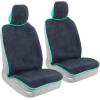 imageBDK UltraFit Towel Cloth Car Rear Seat Bench Cover Moisture Wicking Washable Liquid Water Absorbent Sweat Seat Protector Gym Workout Hiking Running Beach Sports Universal Fit Trucks SUVs VansMint Trim