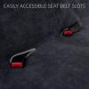 imageBDK UltraFit Towel Cloth Car Rear Seat Bench Cover Moisture Wicking Washable Liquid Water Absorbent Sweat Seat Protector Gym Workout Hiking Running Beach Sports Universal Fit Trucks SUVs VansGray Trim