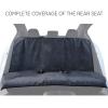 imageBDK UltraFit Towel Cloth Car Rear Seat Bench Cover Moisture Wicking Washable Liquid Water Absorbent Sweat Seat Protector Gym Workout Hiking Running Beach Sports Universal Fit Trucks SUVs VansBlack Trim
