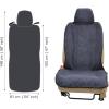 imageBDK UltraFit Towel Cloth Car Rear Seat Bench Cover Moisture Wicking Washable Liquid Water Absorbent Sweat Seat Protector Gym Workout Hiking Running Beach Sports Universal Fit Trucks SUVs VansBlack Trim
