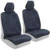 imageBDK UltraFit Towel Cloth Car Rear Seat Bench Cover Moisture Wicking Washable Liquid Water Absorbent Sweat Seat Protector Gym Workout Hiking Running Beach Sports Universal Fit Trucks SUVs VansBlack Trim