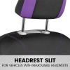 imageBDK UltraSleek Purple Seat Covers for Cars TwoTone Front Seat Covers with Matching Back Car Seat Cover Made to Fit Most Auto Truck Van SUV Interior Car Accessories Full SetPurple