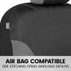 imageBDK UltraSleek Purple Seat Covers for Cars TwoTone Front Seat Covers with Matching Back Car Seat Cover Made to Fit Most Auto Truck Van SUV Interior Car Accessories Full SetGray
